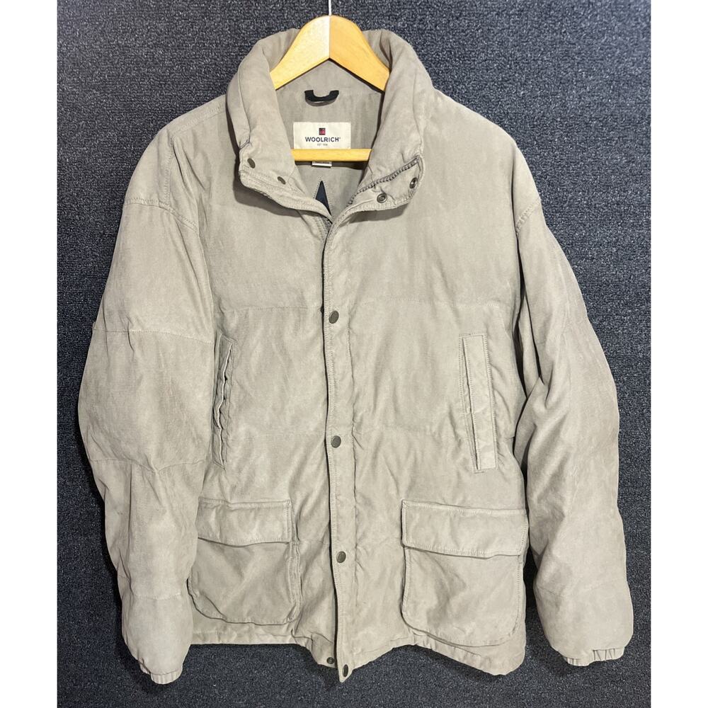 Vintage Woolrich Puffer‎ Jacket Men's L Tan Hunting Coat